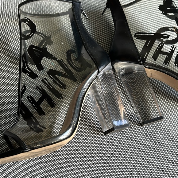 Aldo Gabbi clear, see-through open toe booties high heel boots - Picture 7 of 11